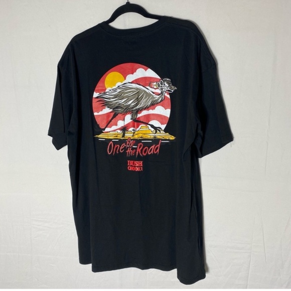 Bush Chook Black One For The Road Beer Promo Roadrunner T Shirt 2X - Picture 11 of 11